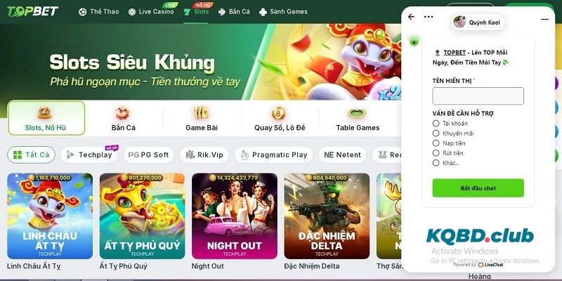 Dịch vụ hỗ trợ người chơi hoạt động chuyên nghiệp 24/7