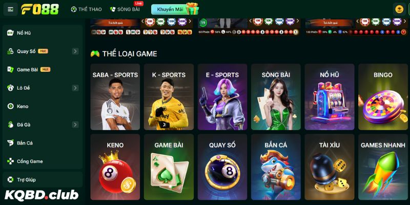 Kho game khổng lồ được nhà cái cung cấp cho hội viên