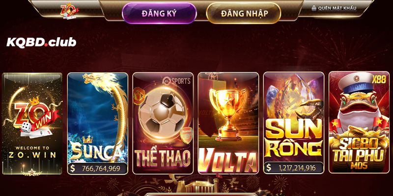 Tập hợp đa dạng thể loại cá cược tại ZOWIN