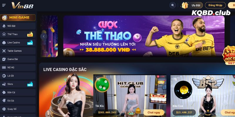 VIN88 - nền tảng cá cược uy tín hàng đầu tại Đông Nam Á